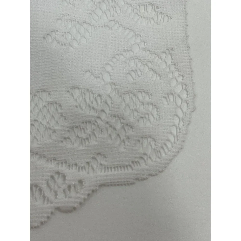 Vintage Patriotic Banner USA Pledge of Allegiance Lace Hang Bar Scroll Multi